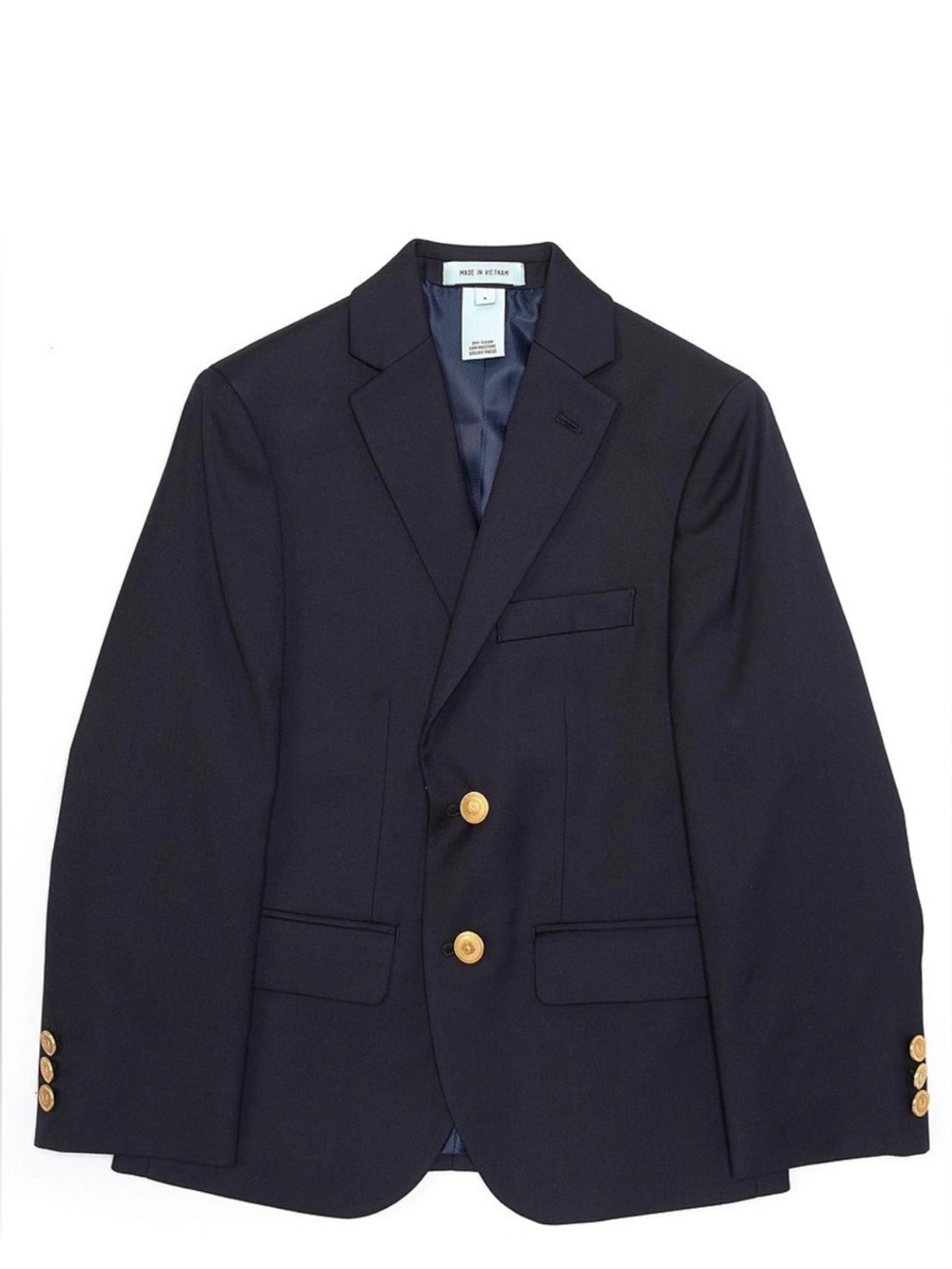 CLASS CLUB Boys Navy Blue Blazer w Gold Buttons Formal Sport Coat School Jacket